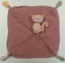 BEAUTY BABY  Katze rosa  Schmusetuch Schnuffeltuch Kuscheltuch Müller