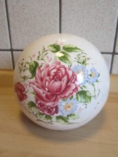 Keramik Deko Kugel mit Rosendekor Ø 13cm - Rosenkugel Rosen Dekor