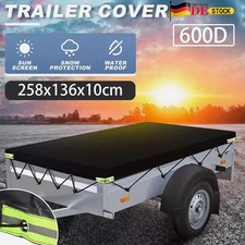 Anhänger Flachplane Abdeckplane 258x136cm für Stema Pkw Hängerabdeckung mit Seil