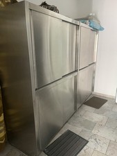 Gastro-Inox Hoch Arbeitsschrank aus Edelstahl mit Schiebetüren 1800x600x1600mm..