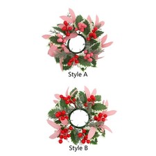 Weihnachten Künstliche Blätter Kerze Ring Kranz Tisch Dekor für Frühling