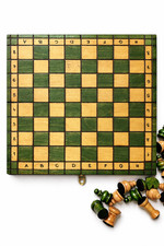 Schachspiel holz grün - schachspiel,