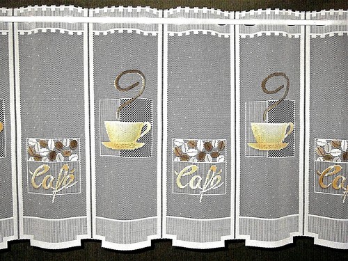 Kaffee scheibengardine - kaffee,