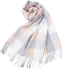 Damen Winter Schal Kariert Übergroßer Quadratisch Deckenschal, Karo Tartan Strei