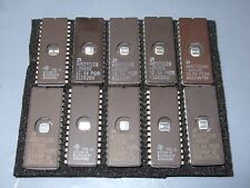 10 x 27C128  Eproms / Eprom UV-Fenster - gereinigt und gelöscht - mit Kratzer