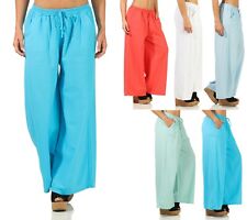 Marlenehosen Damen Hosenrock Sommerhose luftige Culotte weite Hosen Palazzo 38+