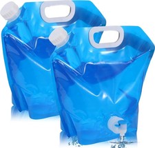 2 Stück Wasserkanister Faltbar,Wasserkanister Mit Hahn Trinkwasser,Faltbarer Was