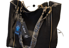 Damen Handtasche Leder' Schultertasche Crossbody Bag Umhängetasche ( 2-er Set )