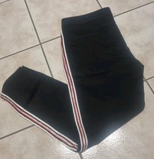 Chino von Laura Jo schwarz mit seitlichen Streifen - neu