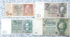 Banknote 5, 10, 20, 50