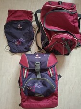 Schulranzen Grundschule Deuter Set mit Sporttasche und Beutel Top Lila Pink