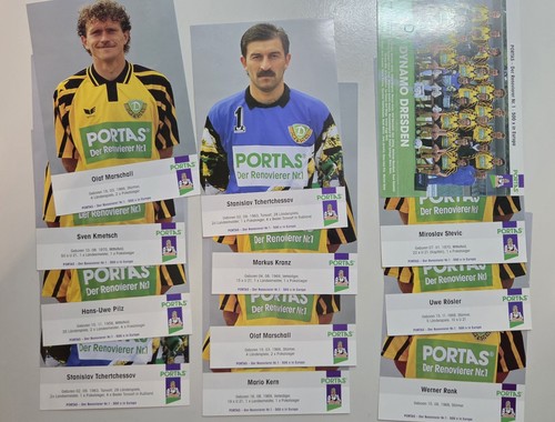 Dynamo dresden autogrammkarten - dynamo,
