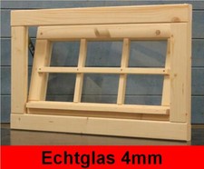 Gartenhausfenster 68x43cm Echtglas 4mm Kippfenster  Werkstatt Carport Sprossen