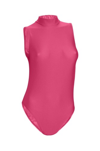 Damen glanz body ohne ärmel - glanz,