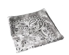 Bandana Mund Nase Bedeckung Tuch Baumwolle Tuch Stoff Tuch Grau Stone Washed #4