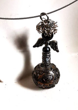 Anhänger Silber 925 Engelsrufer Klangkugel Ornamente Onyx Unikat 6cm +Stahlseil