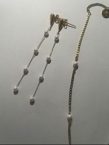 Purelei goldset mit perlen - goldset,
