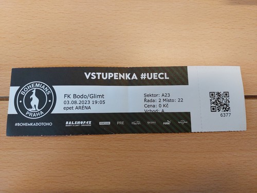 Used ticket uefa ecl 2023 - used,