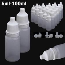 5-100ML Kunststoff Squeezable Dropper Flaschen Auge Flüssigkeit Nachfüllbar DE
