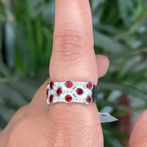 Rundschliff granat diamant - &,