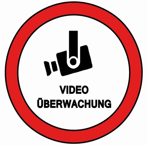 Aufkleber videoüberwachung - aufkleber,