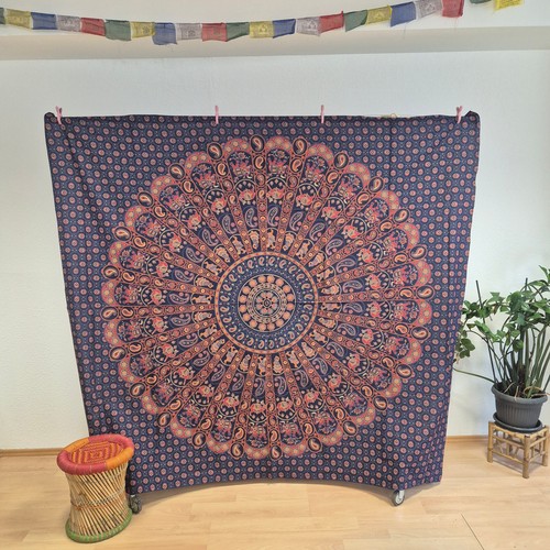 Xxl 240x210cm mandala navy - mandala, &