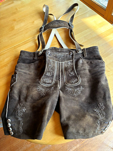 Herren kurze lederhose braun - lederhose,