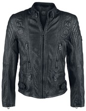 Mauritius Lederjacke Herren Highway 2 Slim Fit LAGIV schwarz