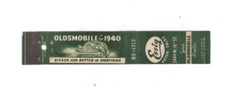 1940 OLDSMOBILE . Matchbook