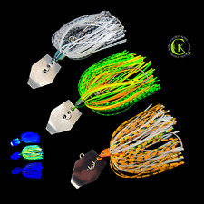 3x 12g Chatterbait UV Spinbait Runner Blinker Blade Kunstköder Fransenbait NEW