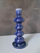 Kerzenhalter- Jürgel-Keramik Handarbeit Elstra DDR kobaltblau Kerzenständer 21cm