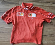 org Ferrari Fila Formel 1 Team Poloshirt in GR XL Michael Schuhmacher Vintage 