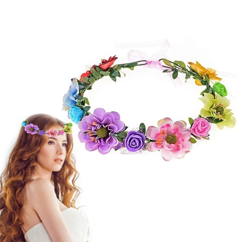 Blumenkranz haare violett - blumenkranz,