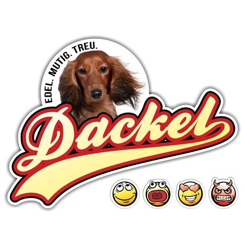 Auto aufkleber dackel old - -,