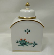 Meissen Teedose grüner Drache
