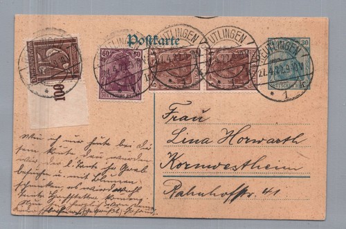 Reich infla ganzsache - reich,