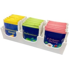 Teeregal klein, drei Fächer