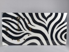 uhr funk wandbild groß 80x41 wanduhr epoxid harz kunst modern