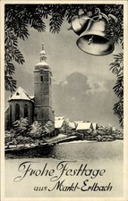 Ak Markt Erlbach in Mittelfranken, Frohe Festtage, Kirche,... - 4774306