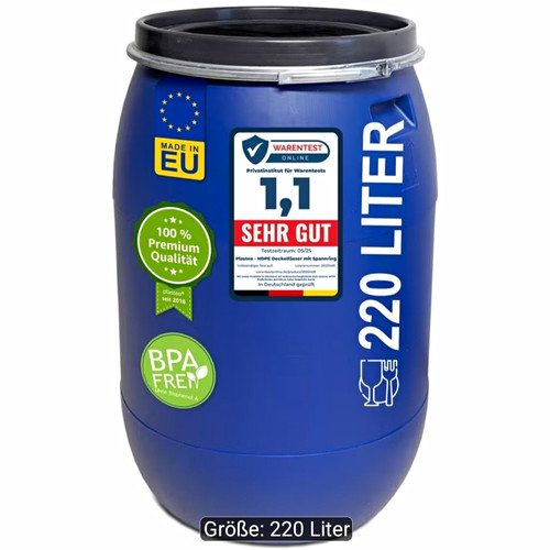 Hdpe fass 220 blau - hdpe,