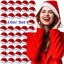 1-100 Weihnachtsmütze Weihnachtsmann Mütze Nikolausmütze Santa Silvester Party
