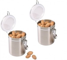 2tlg. Set Edelstahl Dosen mit Bügelverschluß Vorratsdose