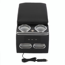 Universal Auto Hinten Armlehne box LED Zweite Reihe Handläufen LED&3 USB Konsole