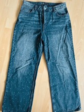 Glitzerhose grau Weite Hose