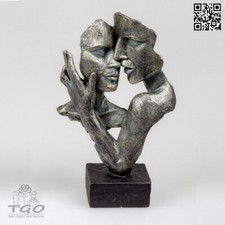 Formano Büste Paar auf Kunststein antikfarbener 19x32cm-716033