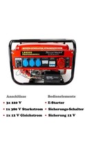 Stromgenerator/Stromerzeuger Messerman mit E-Start und Kraftstrom  (Neu)