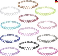 OFKPO 12 Stück Choker Halsband, Choker Kette Set Tattoo Kette Stretch, Choker 