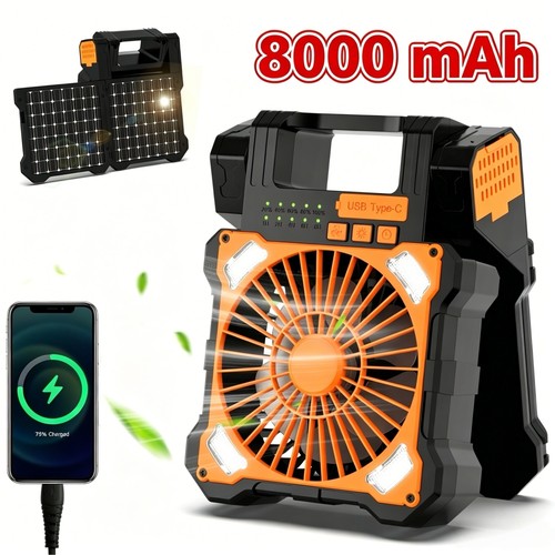8000mah solarlüfter - 8000mah,