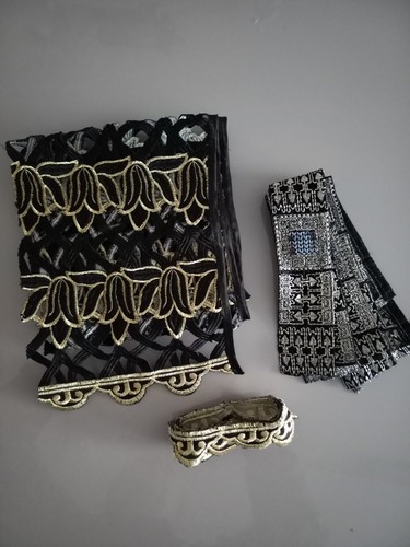 Set schwarze borte mit - set,