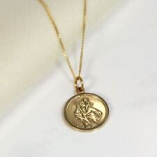 9K (375) Gold St. Christophorus Halskette